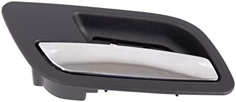 TRQ Rear Left Interior Door Handle Chrome & Ebony Drivers Side