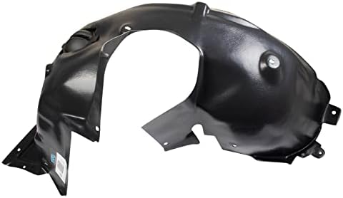 TRQ Front Right Inner Fender Liner Black Passenger Side