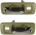 TRQ Beige Inner Inside Interior Handle Front Pair Set