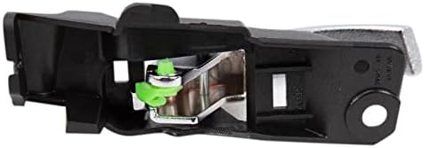 TRQ Front Left Interior Door Handle Black Housing with Chrome Lever Drivers