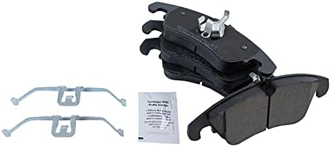 TRQ Front Brake Pads Ceramic Hardware Wear Sensor