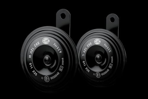 HELLA 011225871 Black 92mm 12V BX Disc Horn Kit (Universal Fit)