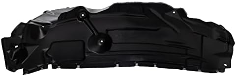 TRQ Front Right Rearward Inner Fender Liner Black Passenger Side