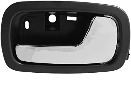 TRQ Front Right Interior Door Handle Chrome & Black Passenger Side