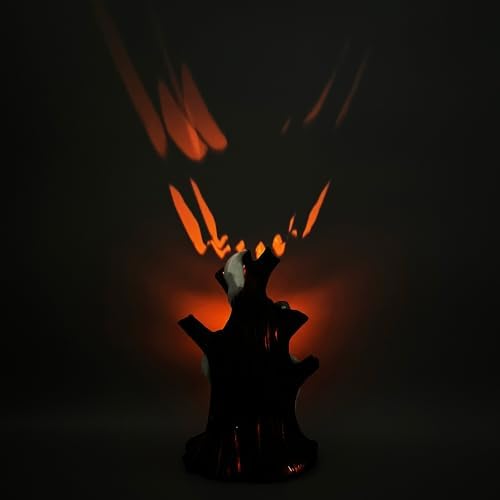 Halloween Lighted Tree Stump Decoration, Glowing Red Face Decor - Image 3
