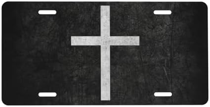Jesus Cross Black Front License Plate 6" * 12" for Women