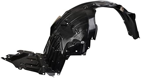 TRQ Front Right Inner Fender Liner Black Passenger Side