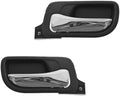 TRQ Rear Inside Black Door Handle Pair Set of 2