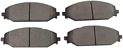 TRQ Front Ceramic Brake Pad Set Includes Contact Point Grease and Hardware