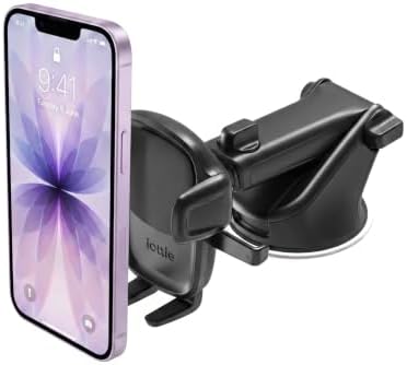 iOttie Easy One Touch Signature Dashboard & Windshield Universal Car Mount Phone Holder Desk Stand with Suction Cup Base and Telescopic Arm for iPhone, Samsung, Google, More Smartphones