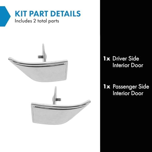TRQ Inner Inside Interior Door Handle Pair Set LH & RH