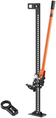 VEVOR Farm Jack 48 inch Utility High Lift, 7000 lbs Capacity Ratcheting Off Road Jeep Jack, Heavy for Tractor, Truck, SUV, Bumper Lift, Orange by VEVOR