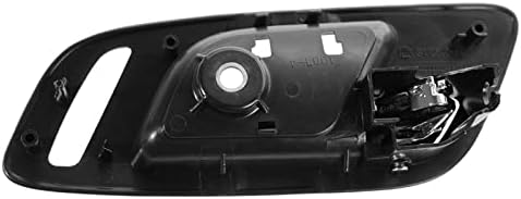 TRQ Door Handles Inside Ebony & Chrome Front Pair Set