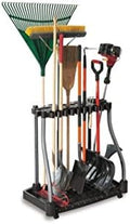 Rubbermaid Garage Tool Tower Rack Easy to Assemble Wheeled Organizes up to 40 Long-Handled Tools/Rakes/Brooms/Shovels in Home/House/Outdoor/Shed Black by Rubbermaid