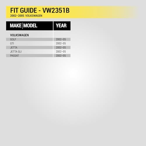Scosche VW2351B Double DIN Radio Install Dash Kit Compatible with Select 2002-05 Volkswagen Vehicles- Aftermarket Car Stereo Installation Kit - Factory Texture Match - See Fit Guide Image for Vehicles