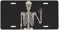 Skull Gothic Human Front License Plate 6" * 12" for Women