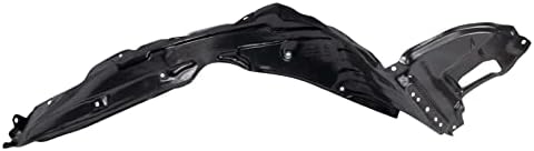 TRQ Front Right Inner Fender Liner Black Passenger Side