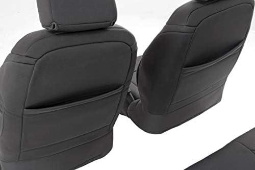 Rough Country Neoprene Seat Covers for Jeep Wrangler TJ (1997-2002) - Waterproof & UV Resistant, Foam Padded, Front & Rear Seat Cover Set