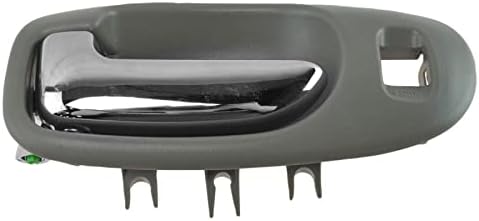 TRQ Front Left Interior Door Handle Chrome & Light Gray Drivers Side
