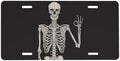Human Skeleton Gothic Front License Plate 6" * 12" for Women