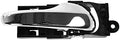 TRQ Front Right Interior Door Handle Chrome Passenger Side