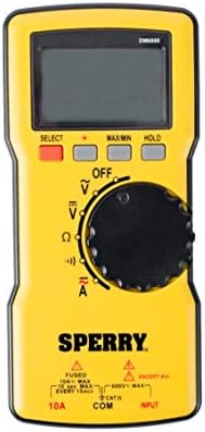 Digital Thin Multimeter, Auto Ranging 600V AC/DC, 10A, Yellow by GardnerBender