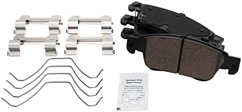 TRQ Front Brake Pads Ceramic Hardware Wear Sensor
