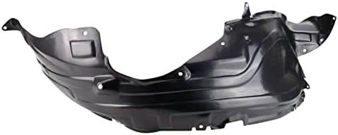TRQ Front Right Inner Fender Liner Black Passenger Side