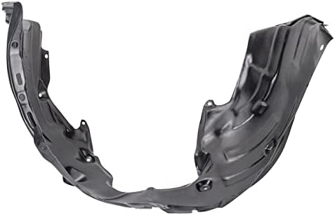 TRQ Front Right Inner Fender Liner Black Passenger Side