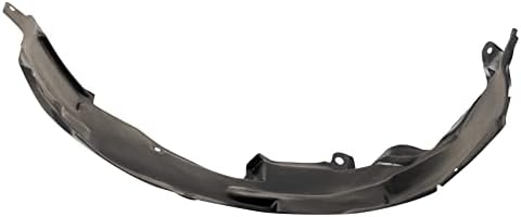 TRQ Front Right Rearward Inner Fender Liner Black Passenger Side
