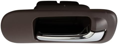 TRQ Front Right Interior Door Handle Chrome & Brown Passenger Side
