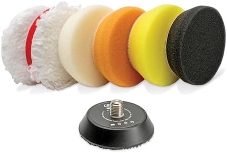 Griot's Garage BOSS 2" Orbital Conversion Kit for Car Polishing and Detailing, Compatible with G8 Mini Random Orbital, Includes Extension Backing Plate, Microfiber and Foam Buffing Pads by GriotsGarage