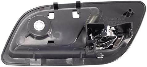 TRQ Rear Left Interior Door Handle Chrome & Ebony Drivers Side