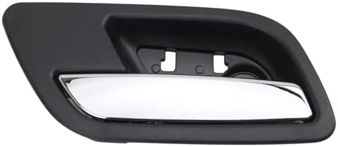 TRQ Black/Chrome Rear Inside Interior Door Handle Left Driver Side LH