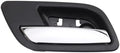 TRQ Black/Chrome Rear Inside Interior Door Handle Left Driver Side LH