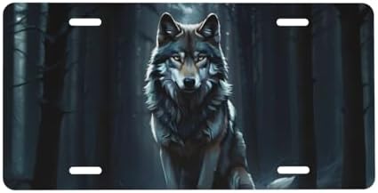Wolf Forest Front License Plate 6" * 12" for Women