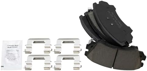 TRQ Front Brake Pads Ceramic Hardware Wear Sensor