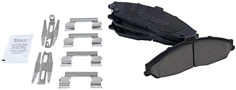 TRQ Front Brake Pads Ceramic Hardware Wear Sensor
