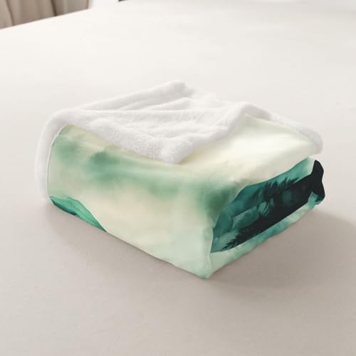 Flying Dragon Throw Blanket Misty Mountain Jungle Fleece Flannel Blankets Kids Boys Girls Room Decor Ancient Mysterious Animal Bed Blankets for Bed Sofa Couch Dark Green Plush Blanket Baby 30"x40" - Image 7