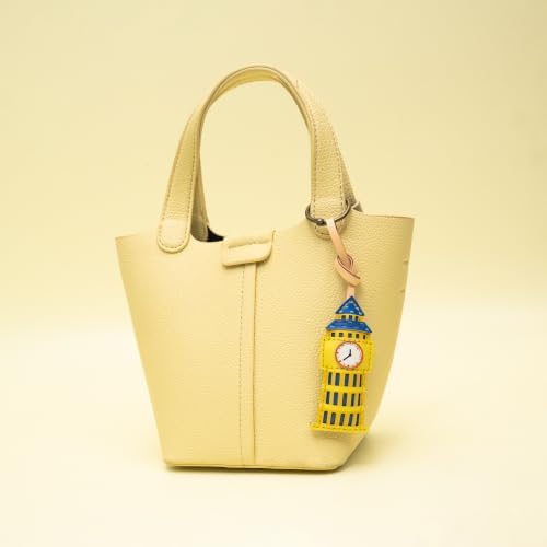 Travel Icon Leather Bag Charm - Unique Keychain Purse Charm For Handbags