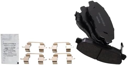 TRQ Front Ceramic Brake Pad Set Includes Contact Point Grease and Hardware