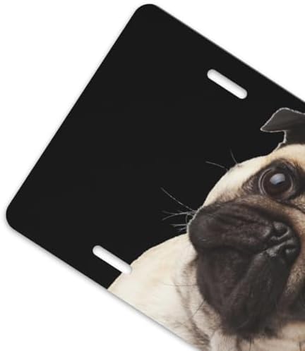 Pug Dog Front License Plate 6" * 12" for Women