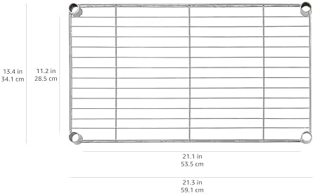 Amazon Basics 4-Shelf Steel Wire Storage Shelves for Garage, Adjustable Metal Shelving Unit, 200 lbs Per Shelf, 23.2" W x 48" H x 13.4" D, Black - Image 6