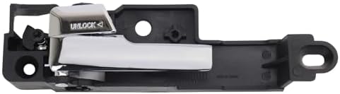 TRQ Metal Reinforced Front Left Interior Door Handle Chrome PlasticSteel