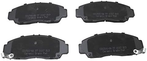 TRQ Front Brake Pads Ceramic Hardware Wear Sensor