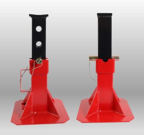 Big RED 22 Ton Heavy Duty Pin Type Professional Car Jack Stand with Lock, 44000lbs Capacity, Red, 1 Pair - Image 6