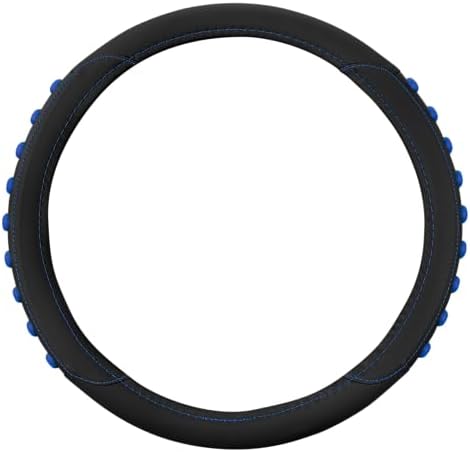 Motor Trend FlexGrip Blue Steering Wheel Cover for Cars – Standard 15 inch Car Steering Wheel Cover, Steering Wheel Protector for Auto Truck Van SUV