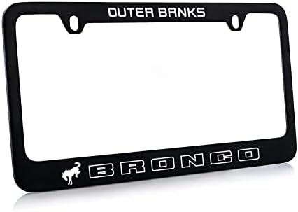 FORD Bronco UV Printed Metal License Plate Frame - Outer Banks