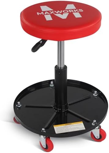 MaxWorks 80771 Pneumatic Roller Seat/Creeper with Adjustable Height - 300 lb Capacity - Image 2
