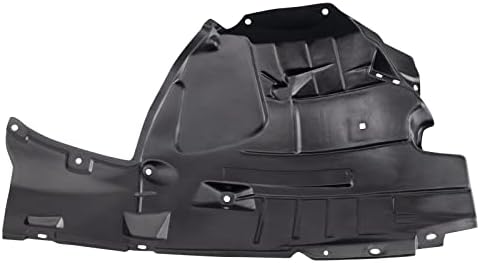TRQ Front Right Rearward Inner Fender Liner Black Passenger Side